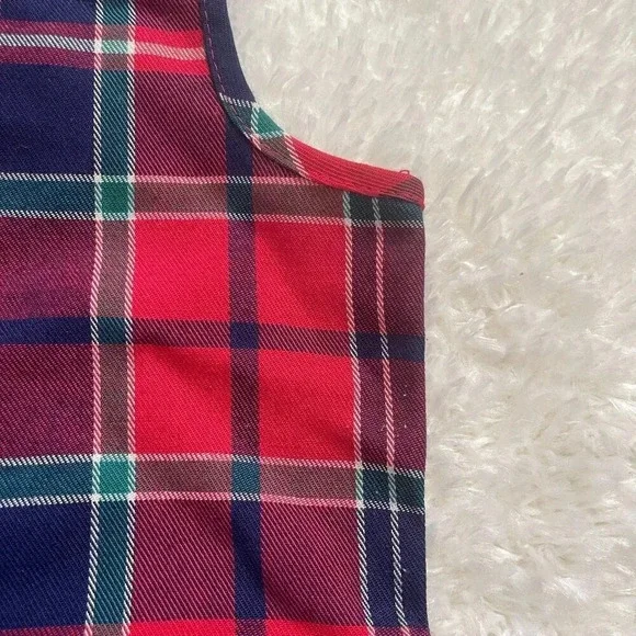 Children: Girls plaid romper/skort, Sears brand 6 - Vintage - Picture 10 of 12